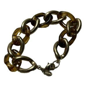 Monet Lucite Metal Bracelet 6.5 inch